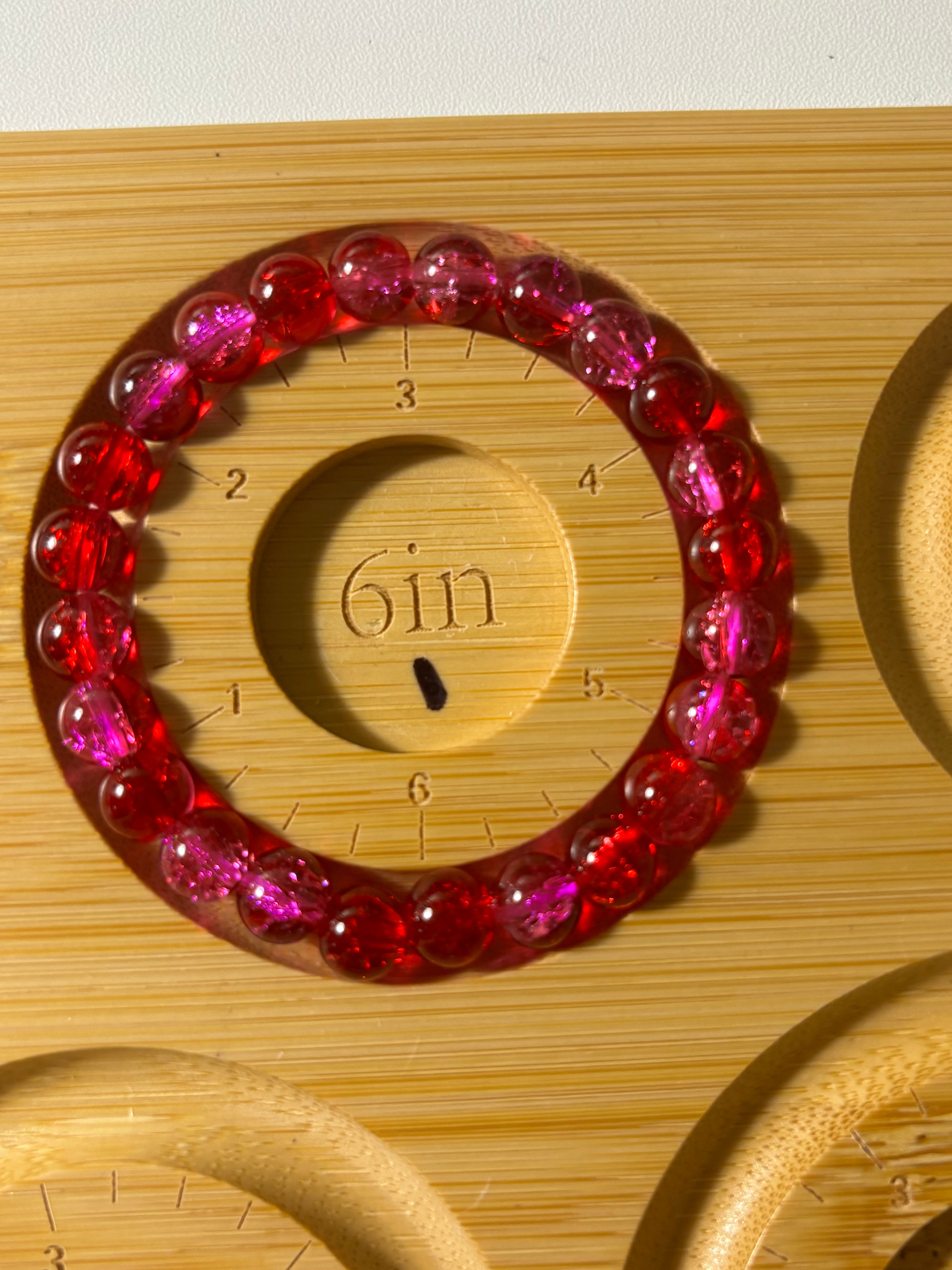 Round glass beaded bracelets