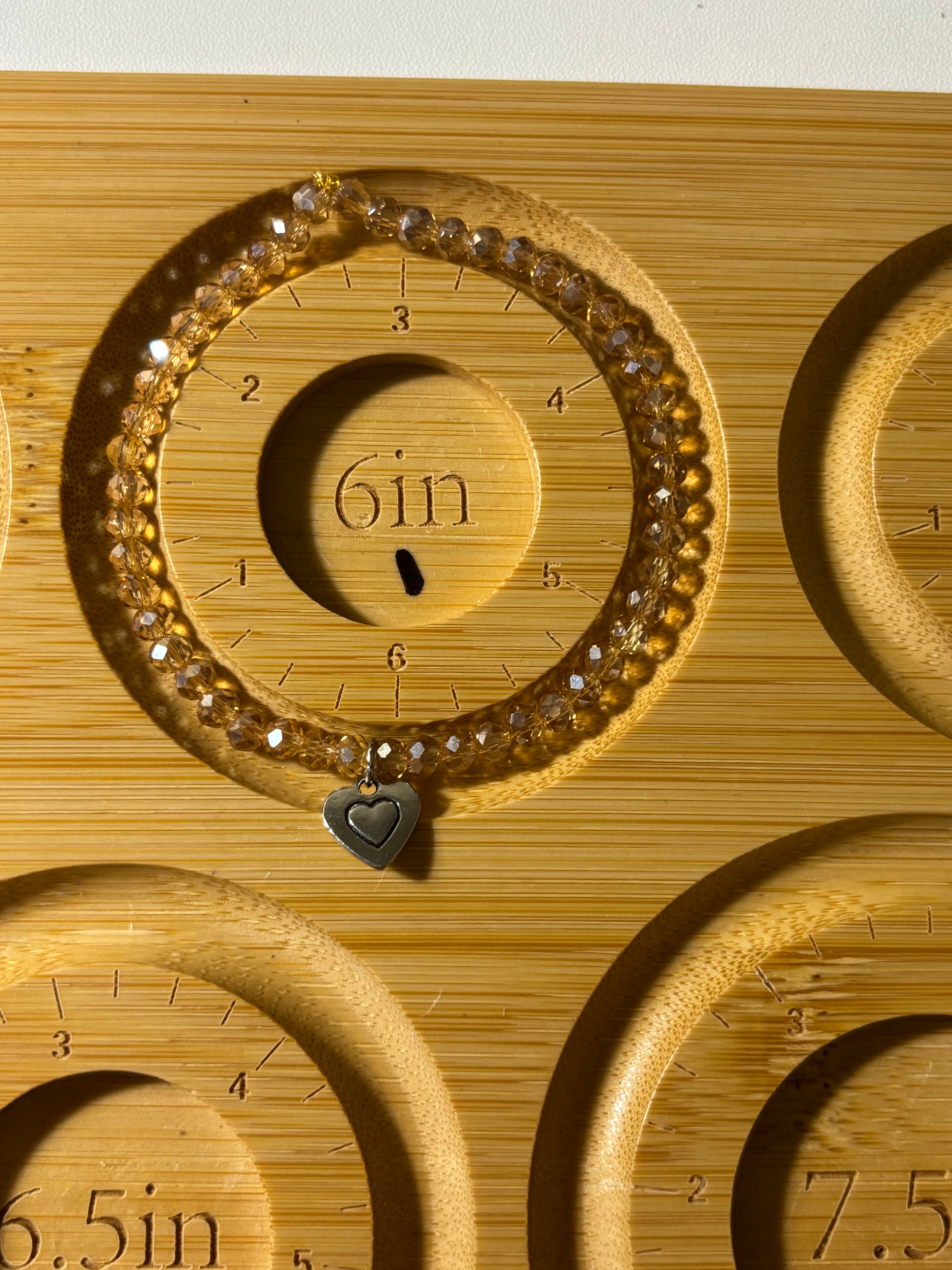 Small charmed crystal beaded bracelets