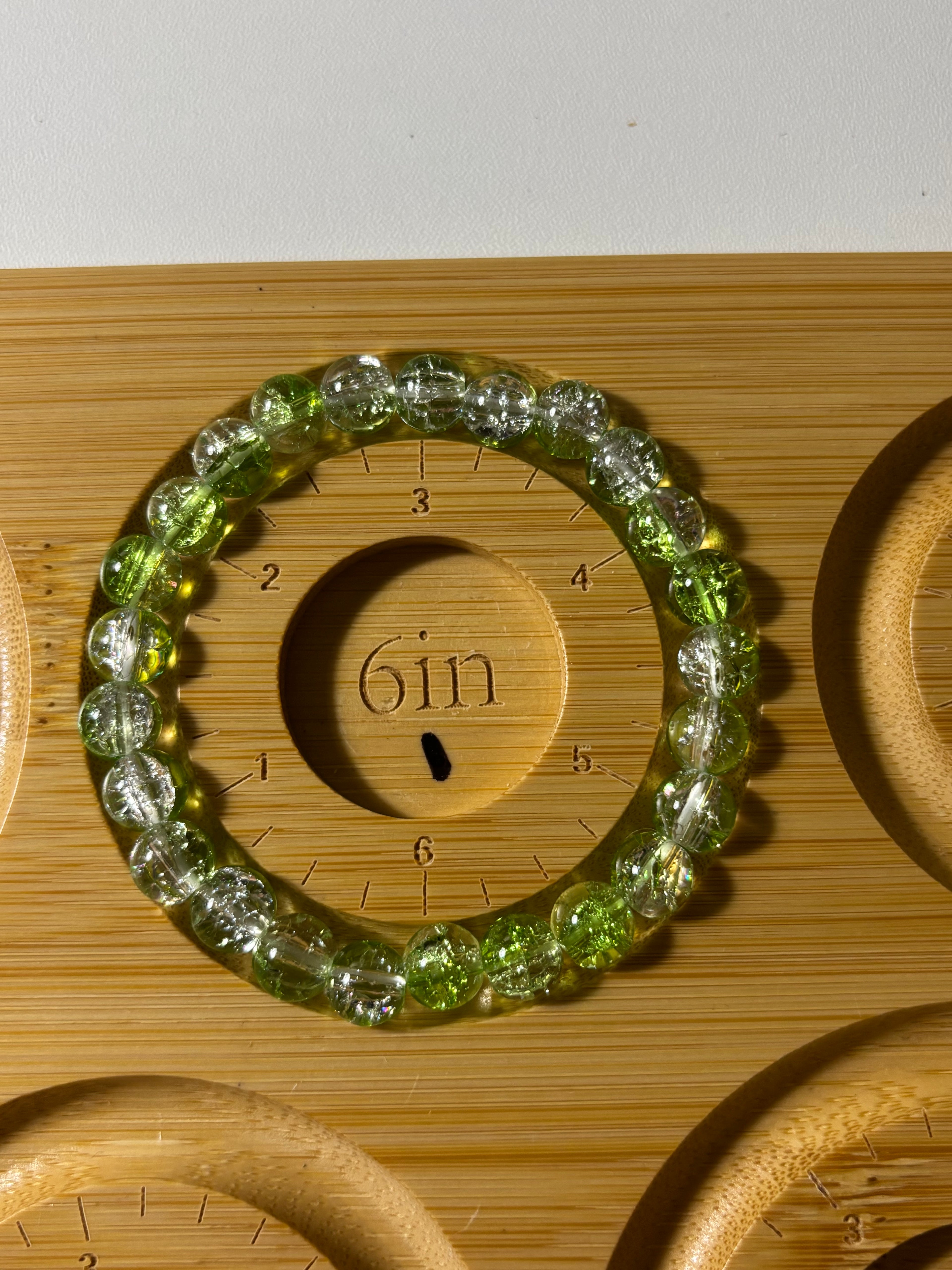 Round glass beaded bracelets