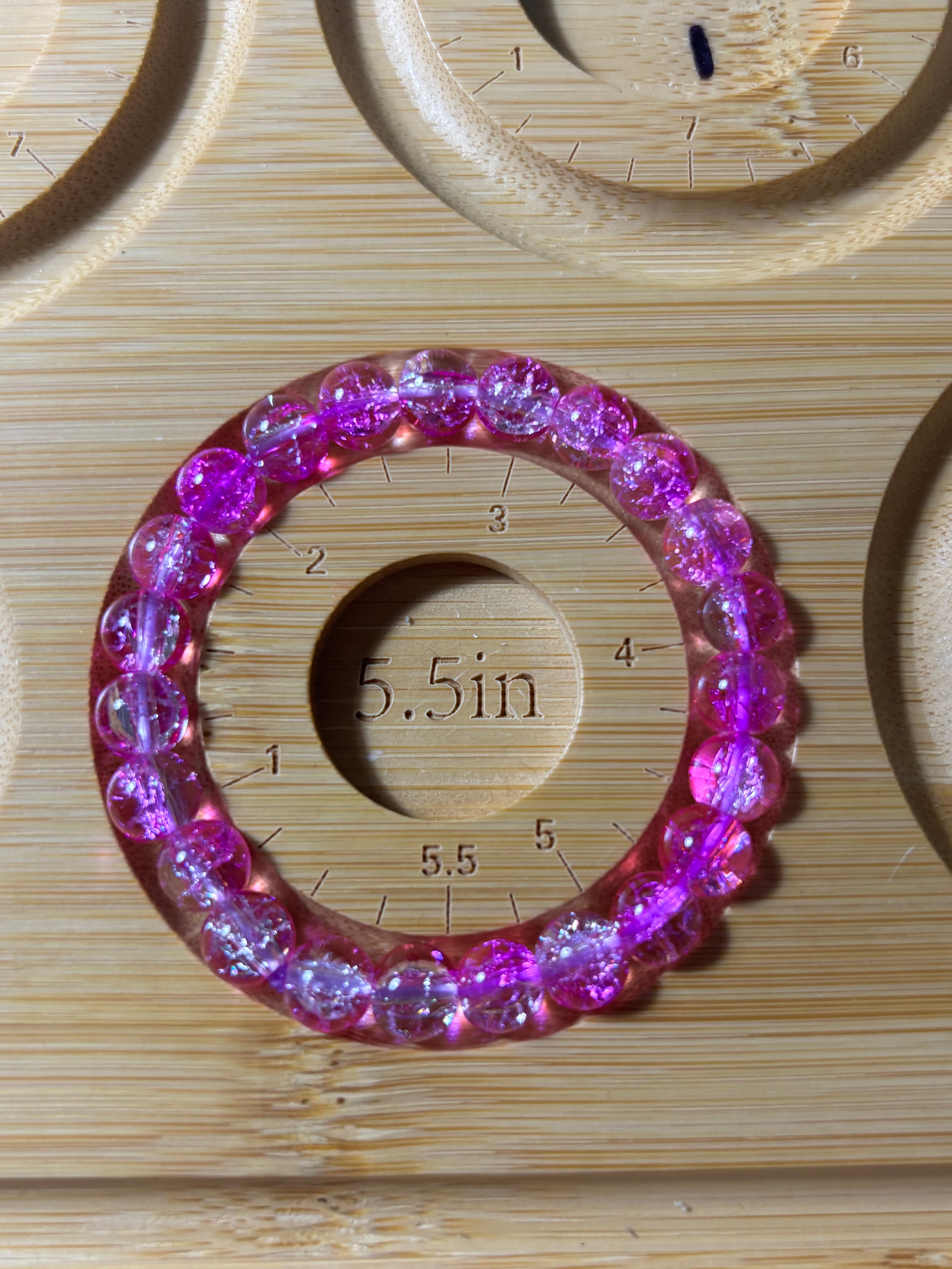 Round glass beaded bracelets