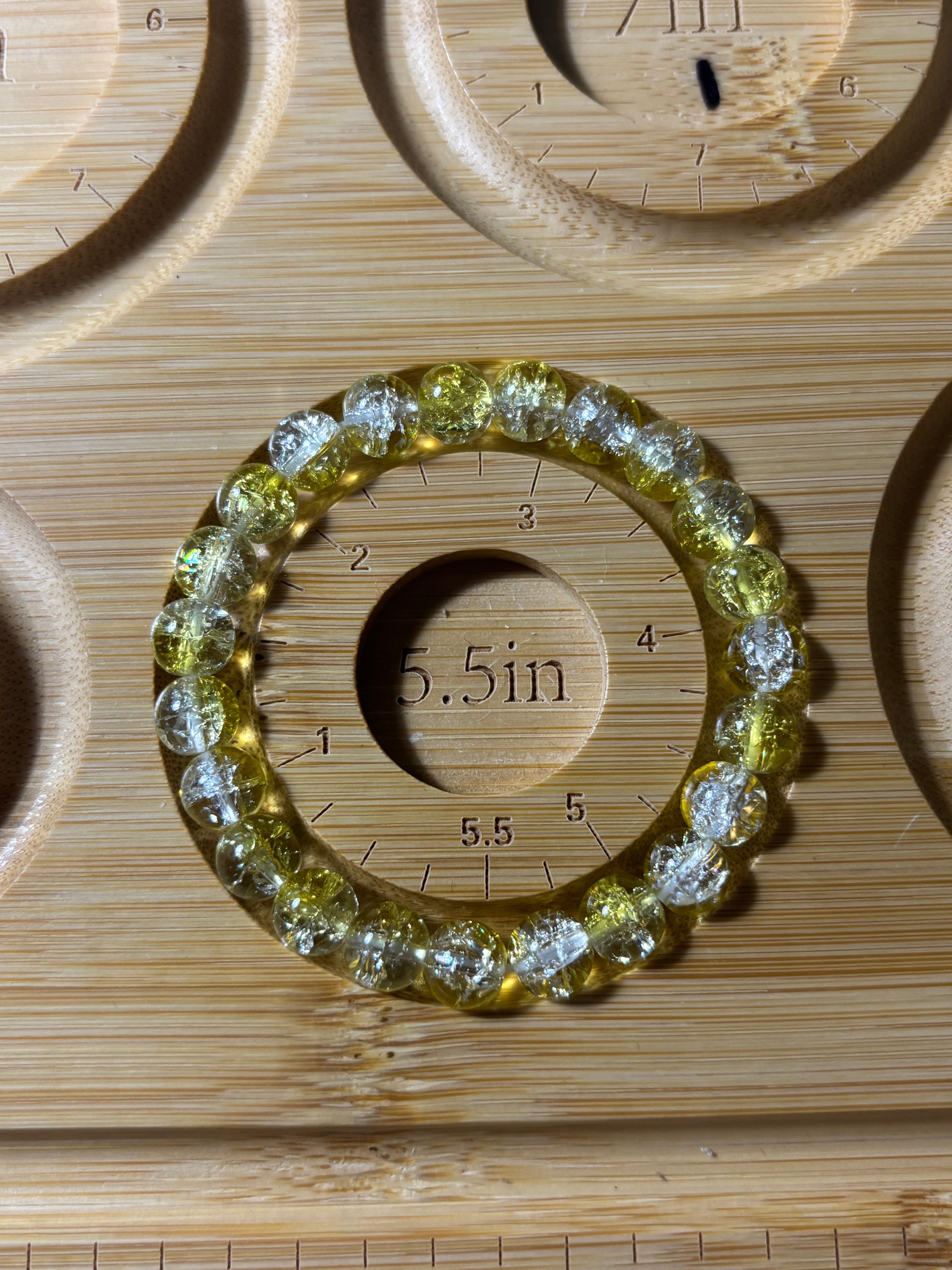 Round glass beaded bracelets