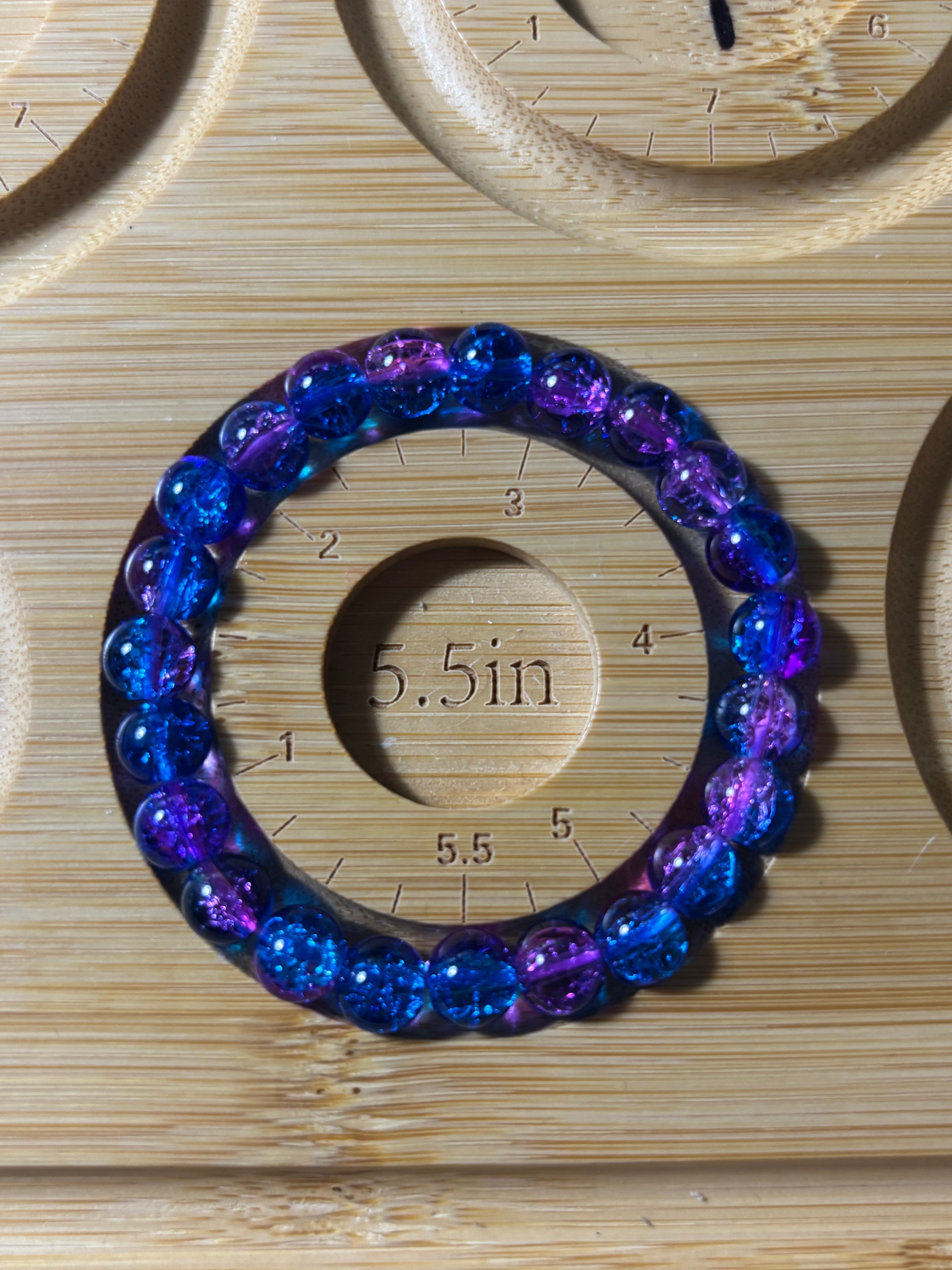 Round glass beaded bracelets