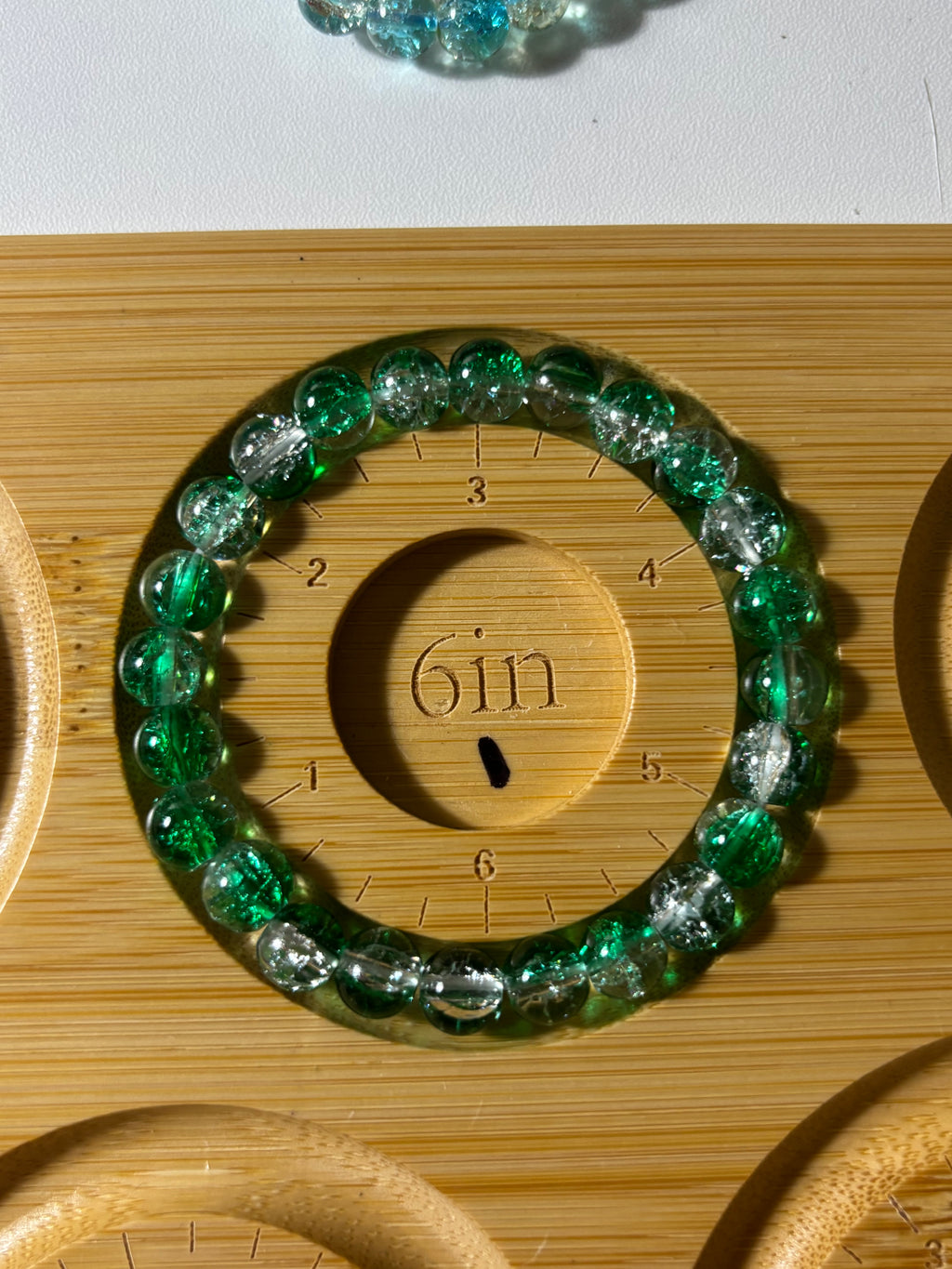 Round glass beaded bracelets