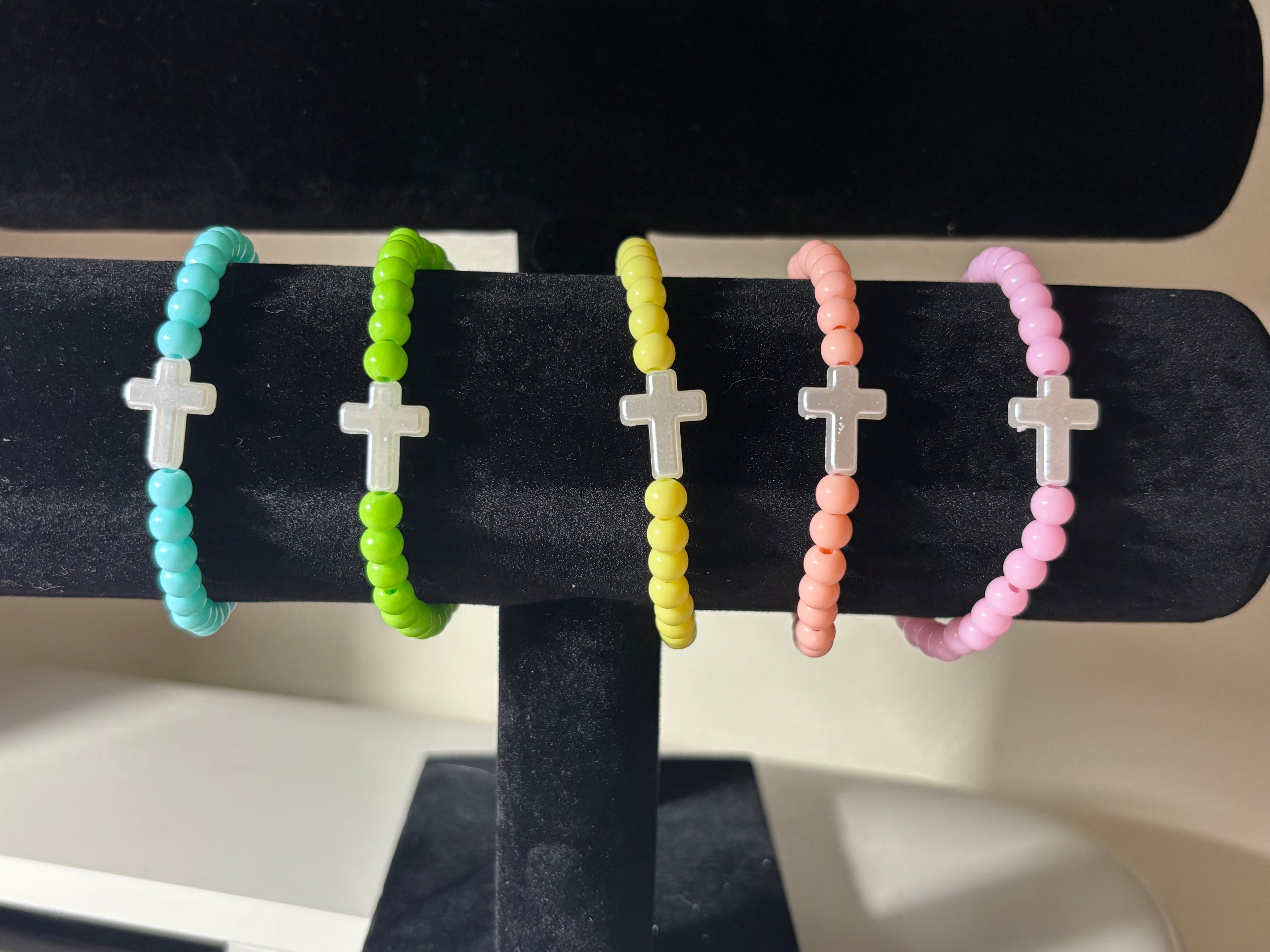 Bright colorful cross bracelets