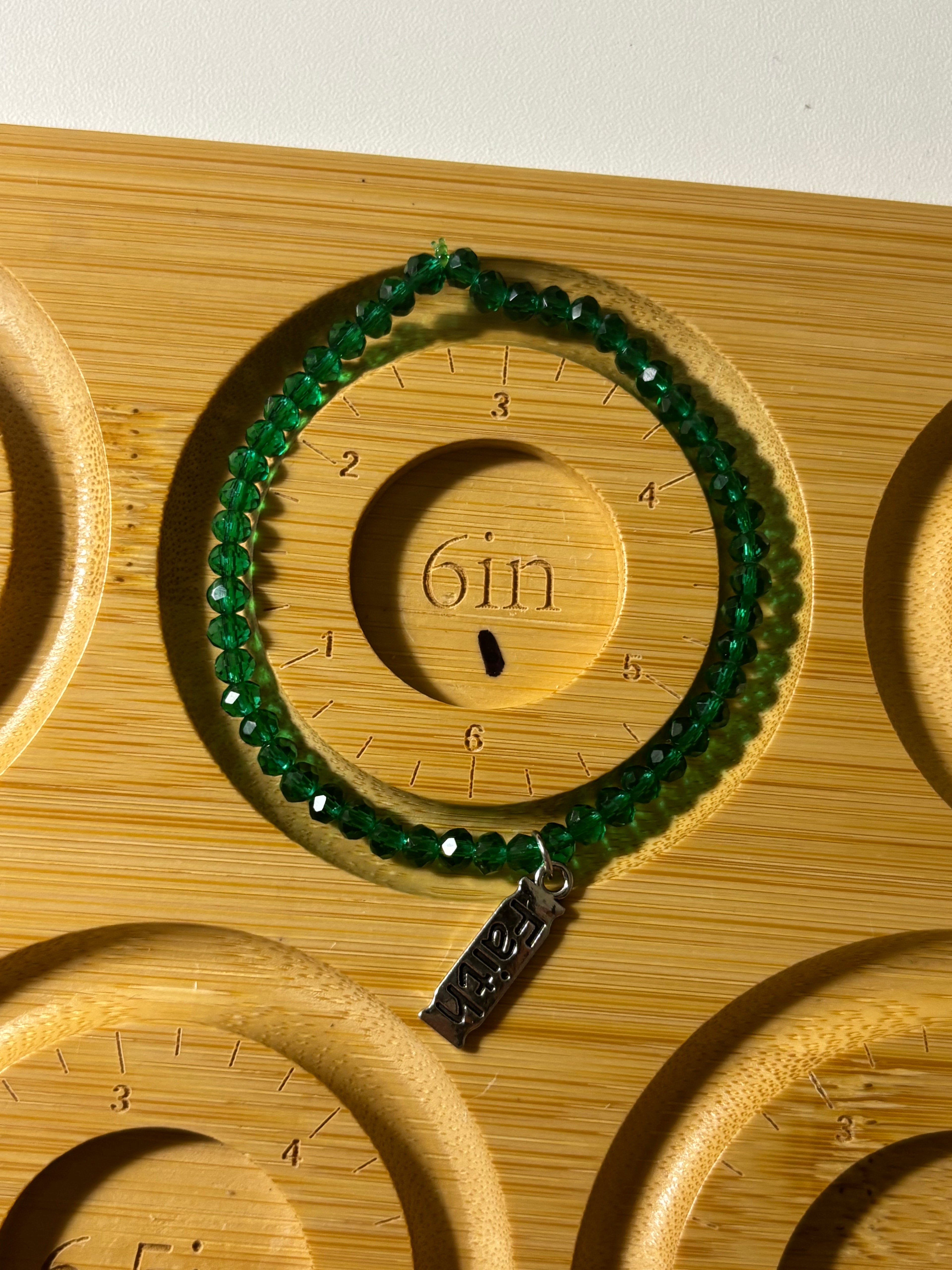 Small charmed crystal beaded bracelets