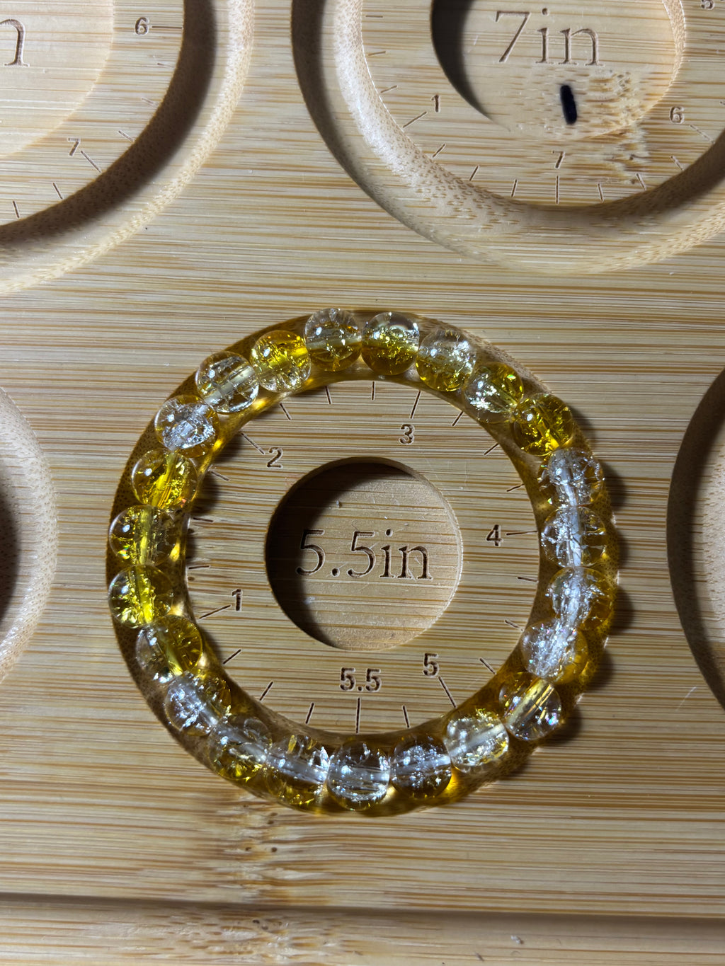Round glass beaded bracelets