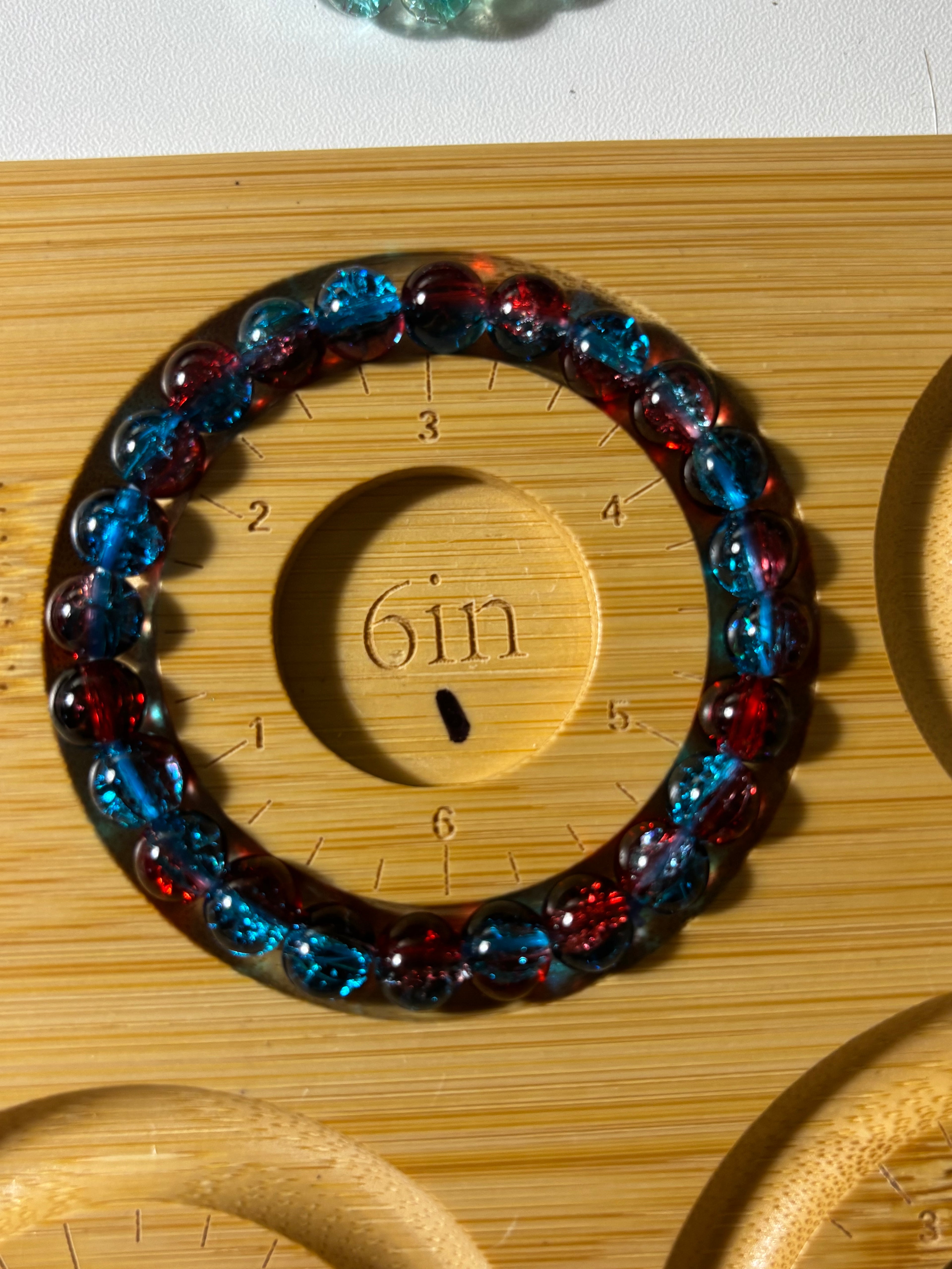Round glass beaded bracelets