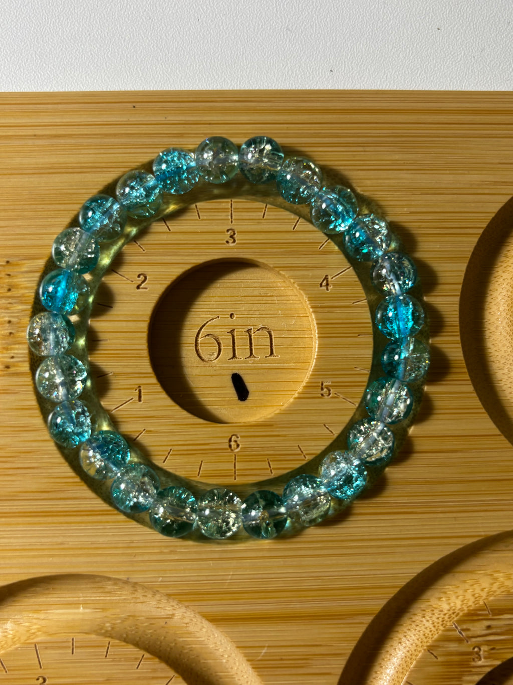 Round glass beaded bracelets