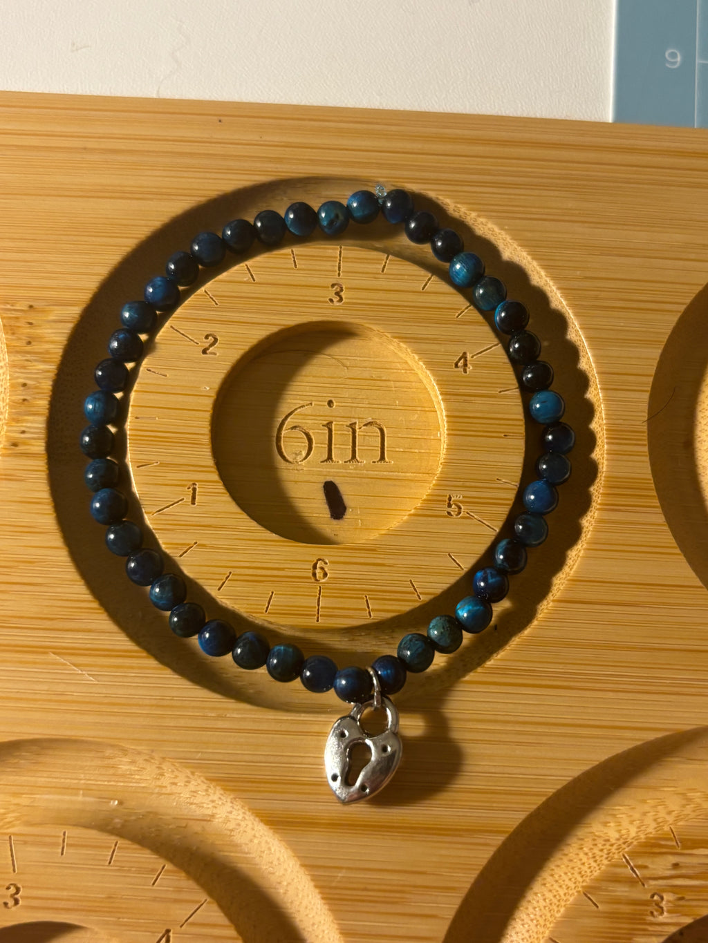 Heart charmed stone beaded bracelets